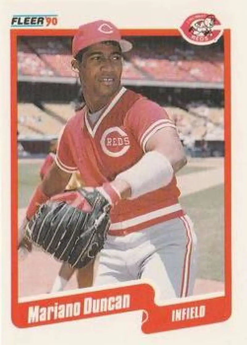 1990 Fleer Update #U-12 Mariano Duncan NM-MT Cincinnati Reds Baseball Card - Baseball Card Single