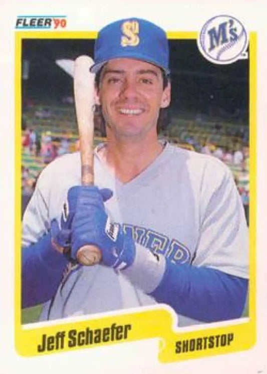 1990 Fleer Update #U-120 Jeff Schaefer NM-MT RC Rookie Seattle Mariners Baseball Card - Baseball Card Single