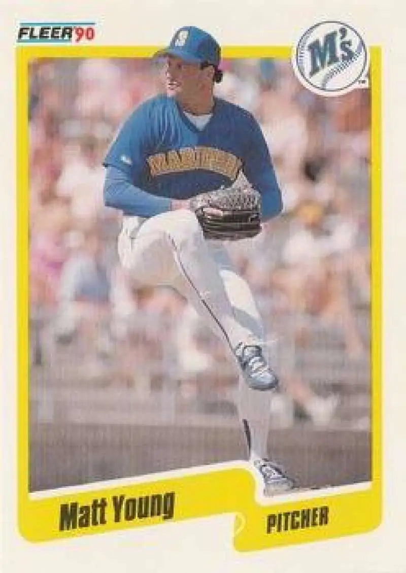 1990 Fleer Update #U-121 Matt Young NM-MT Seattle Mariners Baseball Card - Baseball Card Single