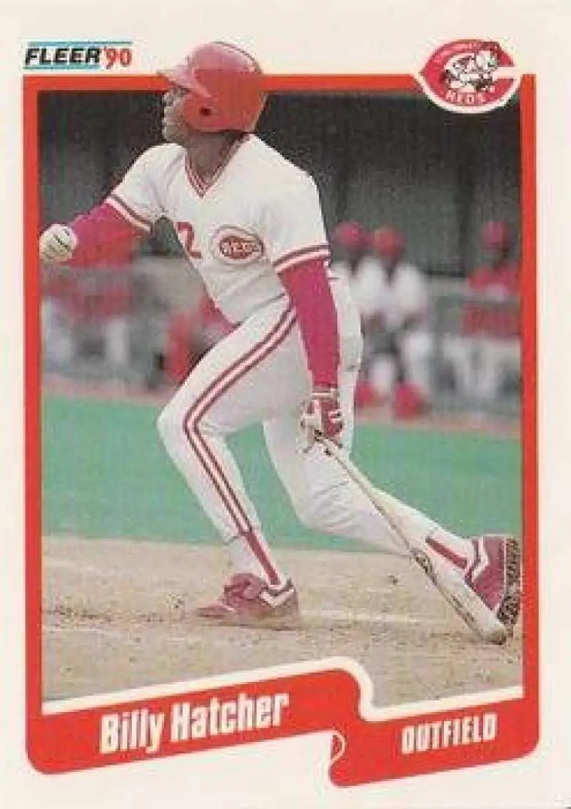 1990 Fleer Update #U-13 Billy Hatcher NM-MT Cincinnati Reds Baseball Card - Baseball Card Single