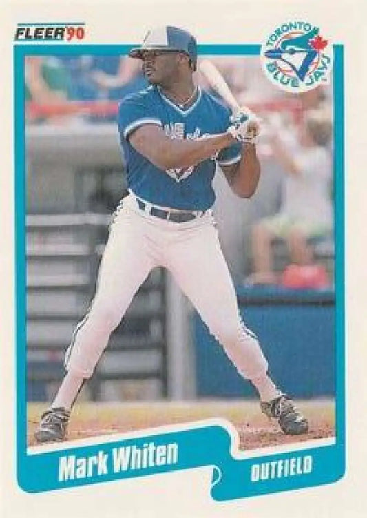 1990 Fleer Update #U-130 Mark Whiten NM-MT RC Rookie Toronto Blue Jays Baseball Card - Baseball Card Single