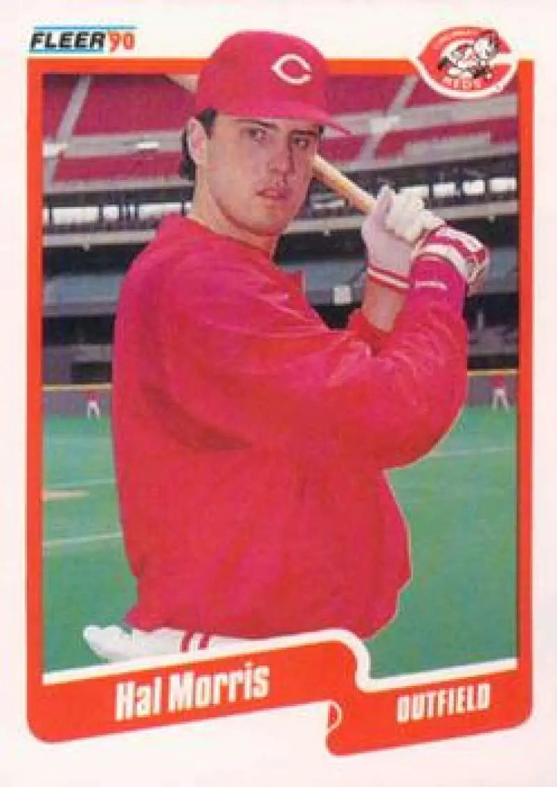 1990 Fleer Update #U-15 Hal Morris NM-MT Cincinnati Reds Baseball Card - Baseball Card Single