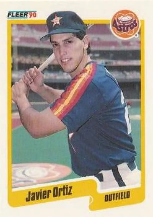 1990 Fleer Update #U-16 Javier Ortiz NM-MT RC Rookie Houston Astros Baseball Card - Baseball Card Single