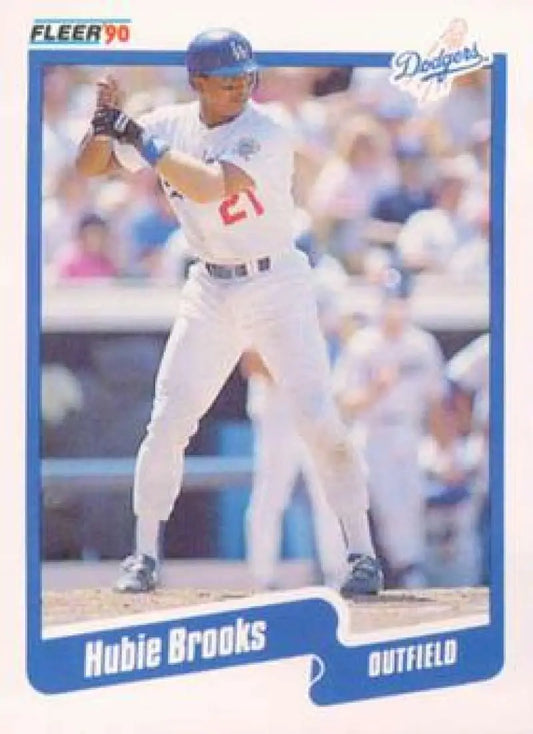 1990 Fleer Update #U-19 Hubie Brooks NM-MT Los Angeles Dodgers Baseball Card - Baseball Card Single