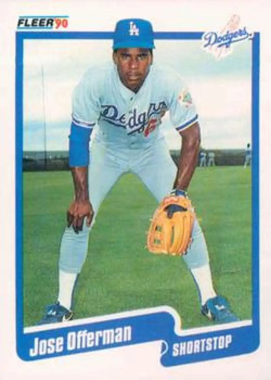 1990 Fleer Update #U-24 Jose Offerman NM-MT RC Rookie Los Angeles Dodgers Baseball Card - Baseball Card Single