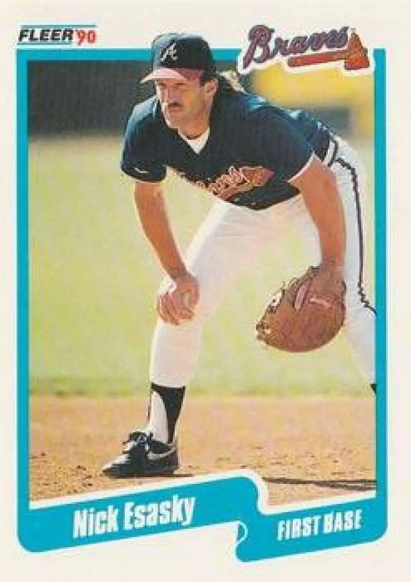 1990 Fleer Update #U-3 Nick Esasky NM-MT Atlanta Braves Baseball Card - Baseball Card Single