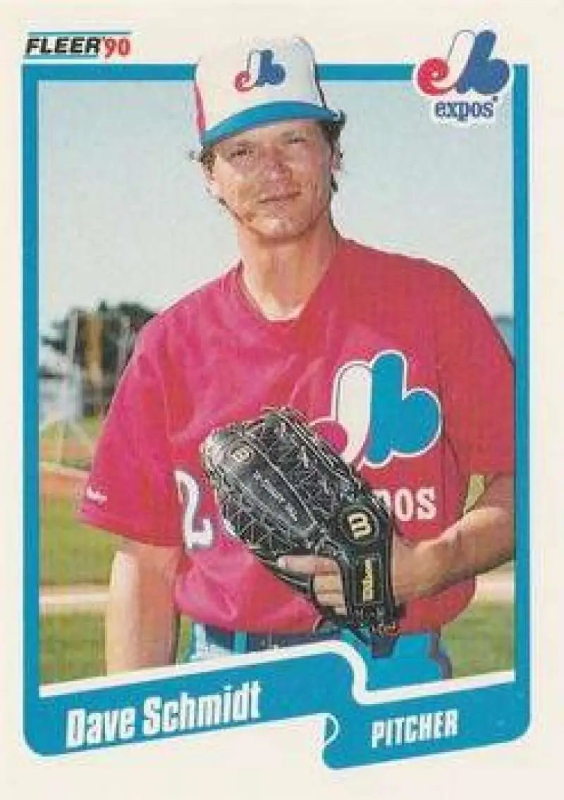 1990 Fleer Update #U-32 Dave Schmidt NM-MT Montreal Expos Baseball Card - Baseball Card Single