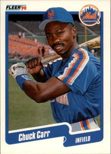 1990 Fleer Update #U-34 Chuck Carr NM-MT RC Rookie Mets ID:12471 - Baseball Card Single