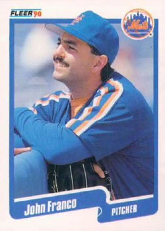1990 Fleer Update #U-35 John Franco NM-MT New York Mets Baseball Card - Baseball Card Single