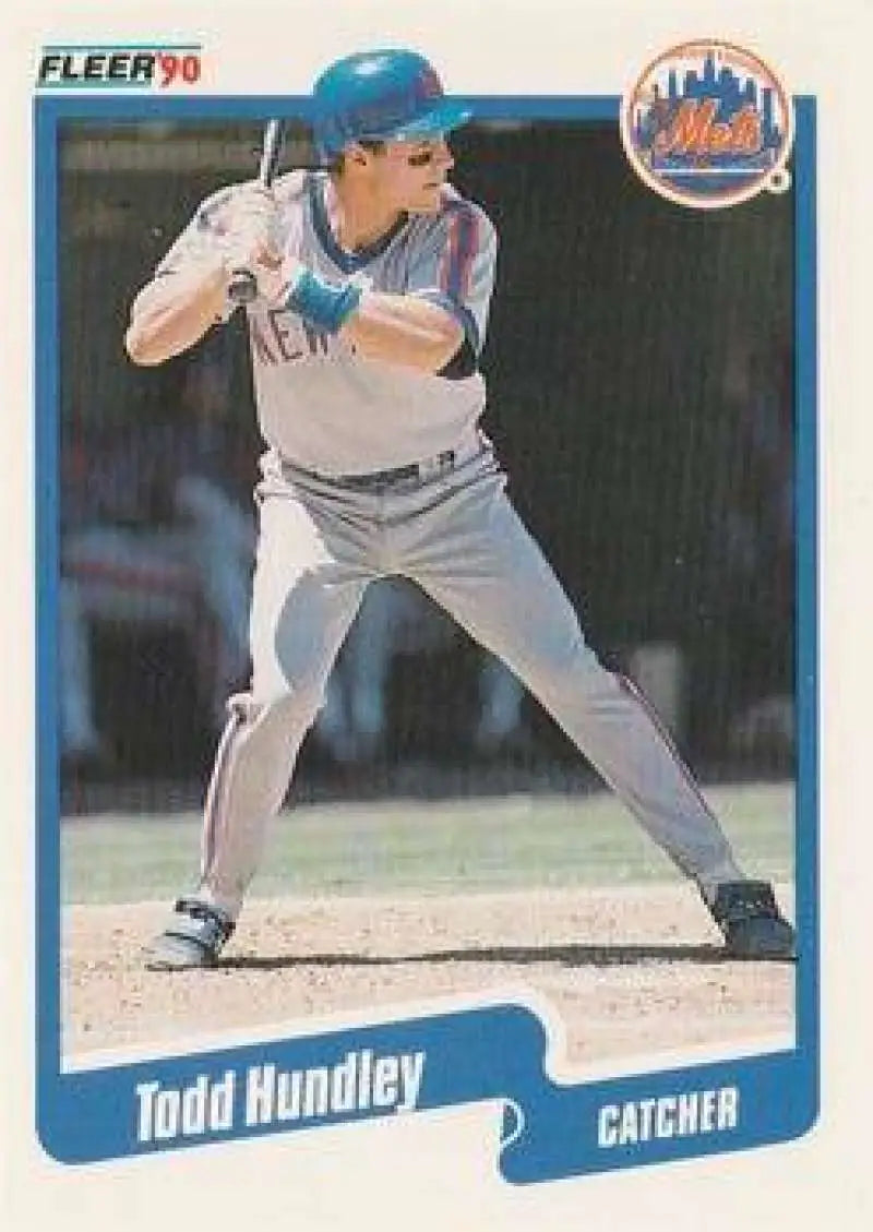 1990 Fleer Update #U-36 Todd Hundley NM-MT RC Rookie New York Mets Baseball Card - Baseball Card Single