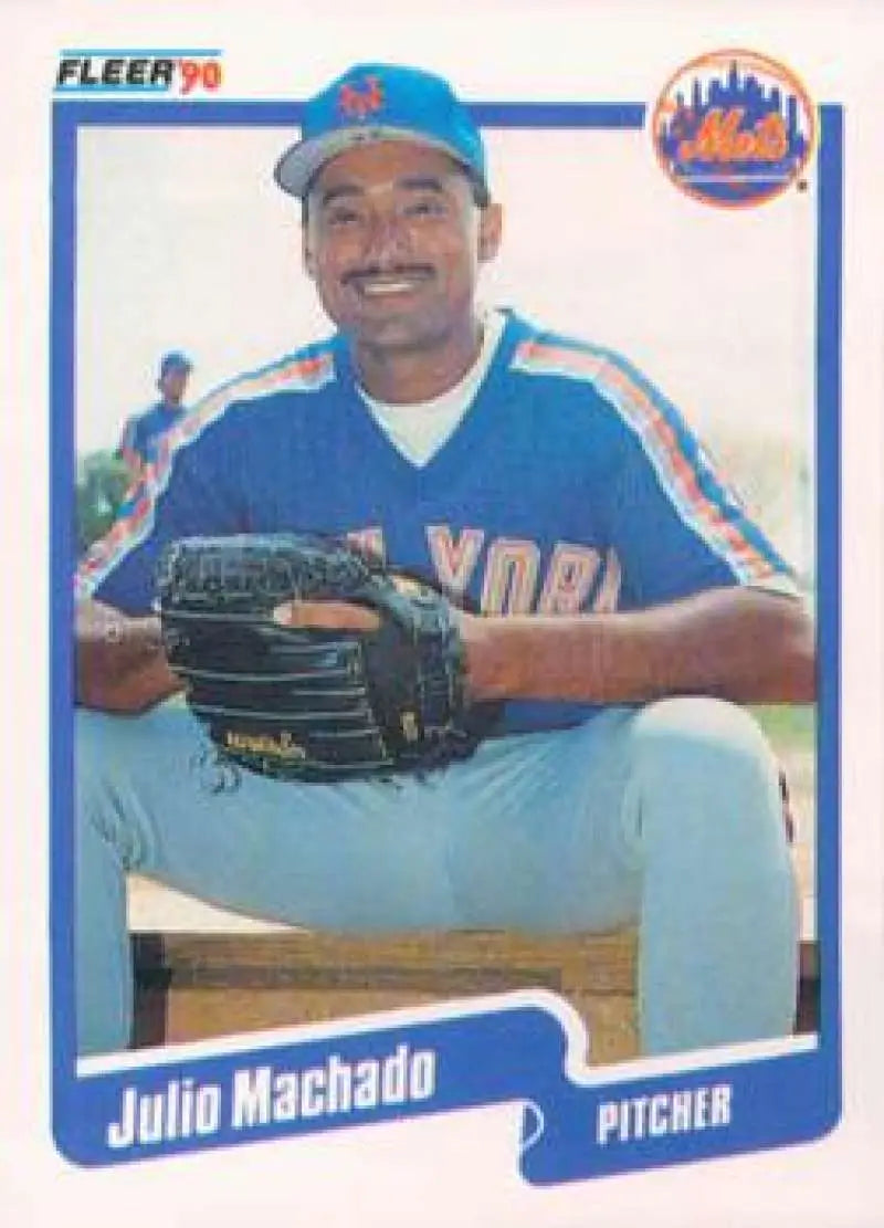 1990 Fleer Update #U-37 Julio Machado NM-MT RC Rookie New York Mets Baseball Card - Baseball Card Single