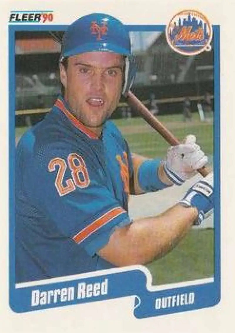 1990 Fleer Update #U-39 Darren Reed NM-MT RC Rookie New York Mets Baseball Card - Baseball Card Single