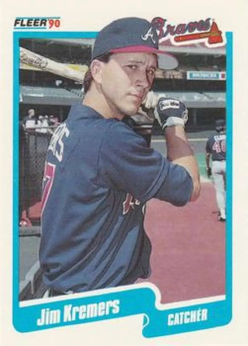 1990 Fleer Update #U-4 Jimmy Kremers NM-MT RC Rookie Atlanta Braves Baseball Card - Baseball Card Single