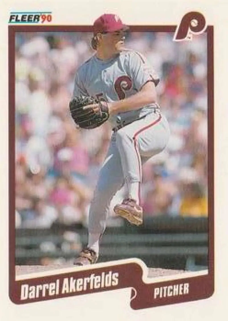 1990 Fleer Update #U-41 Darrel Akerfelds NM-MT Philadelphia Phillies Baseball Card - Baseball Card Single
