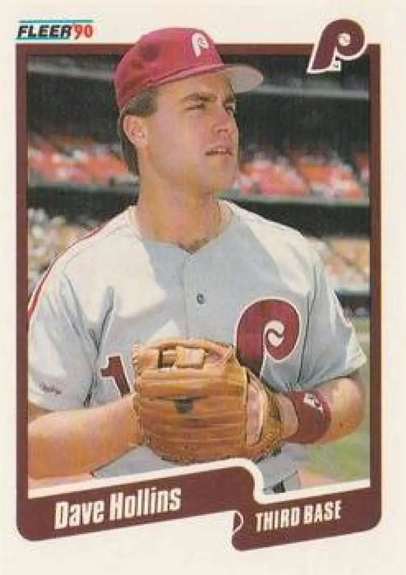 1990 Fleer Update #U-43 Dave Hollins NM-MT RC Rookie Philadelphia Phillies Baseball Card - Baseball Card Single
