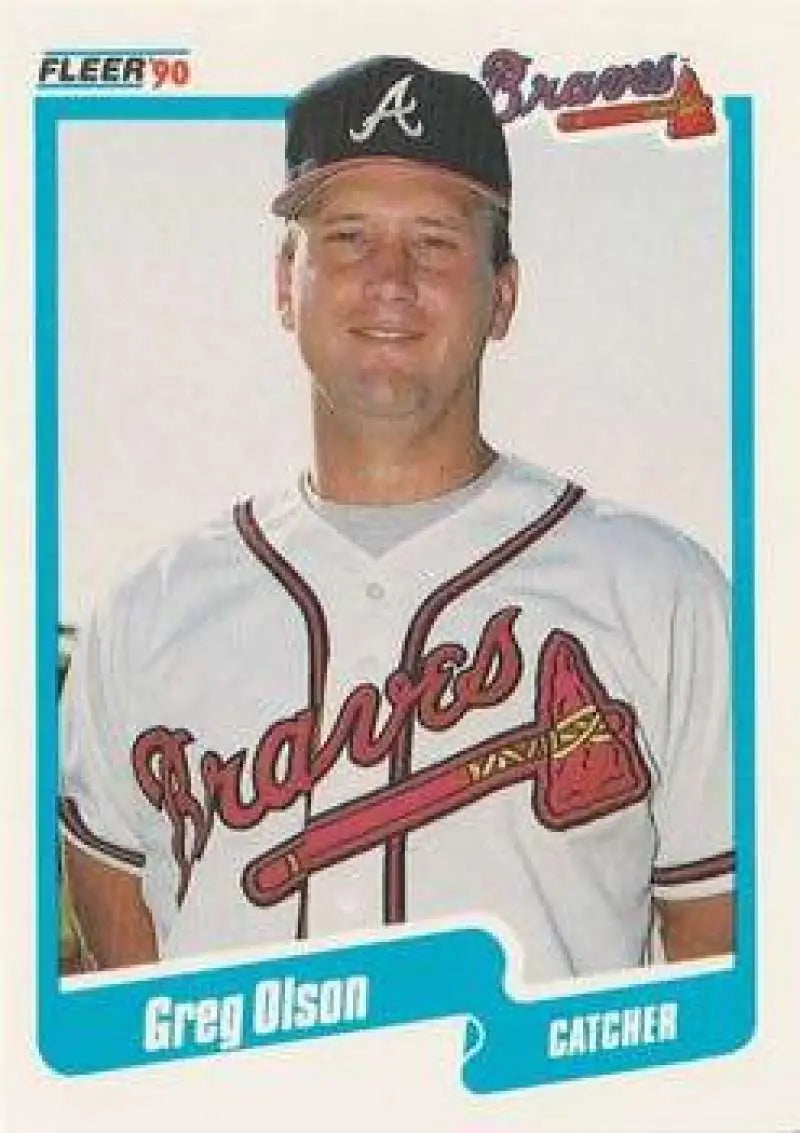 1990 Fleer Update #U-5 Greg Olson NM-MT RC Rookie Atlanta Braves Baseball Card - Baseball Card Single