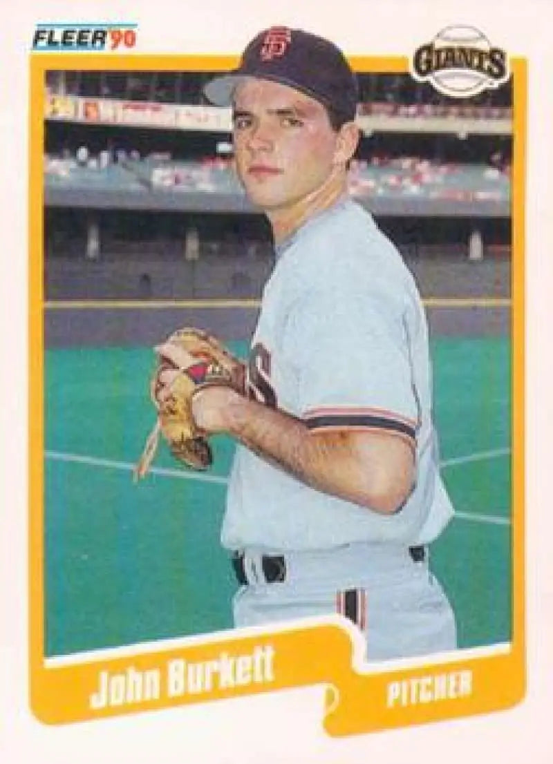 1990 Fleer Update #U-61 John Burkett NM-MT San Francisco Giants Baseball Card - Baseball Card Single