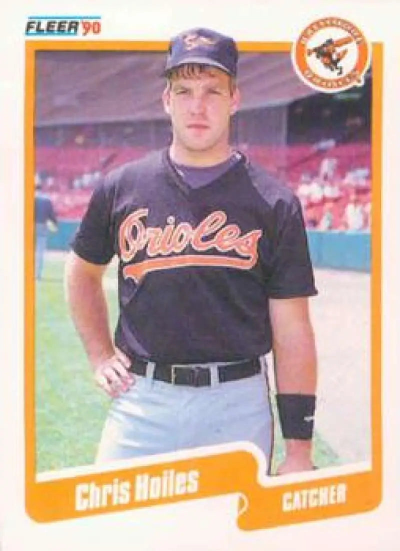 1990 Fleer Update #U-65 Chris Hoiles NM-MT RC Rookie Baltimore Orioles Baseball Card - Baseball Card Single