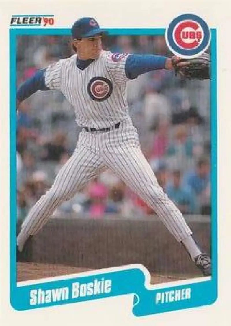 1990 Fleer Update #U-7 Shawn Boskie NM-MT RC Rookie Chicago Cubs Baseball Card - Baseball Card Single