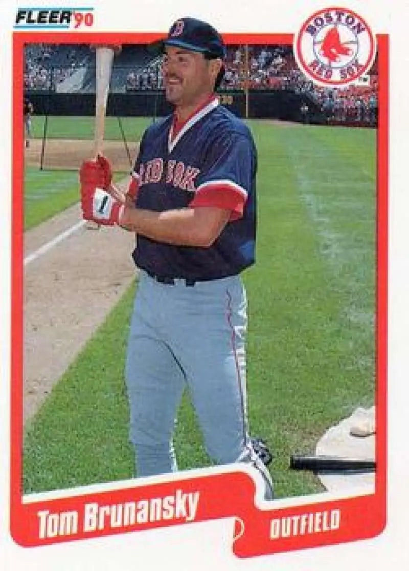 1990 Fleer Update #U-70 Tom Brunansky NM-MT Boston Red Sox Baseball Card - Baseball Card Single