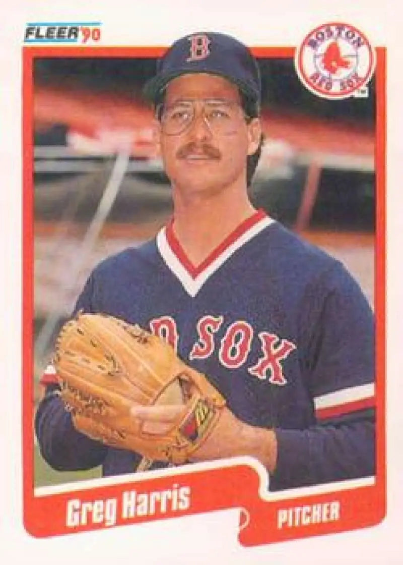 1990 Fleer Update #U-71 Greg Harris NM-MT Boston Red Sox Baseball Card - Baseball Card Single