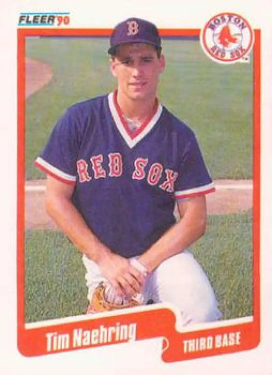 1990 Fleer Update #U-73 Tim Naehring NM-MT RC Rookie Boston Red Sox Baseball Card - Baseball Card Single