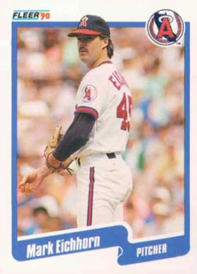 1990 Fleer Update #U-77 Mark Eichhorn NM-MT California Angels Baseball Card - Baseball Card Single