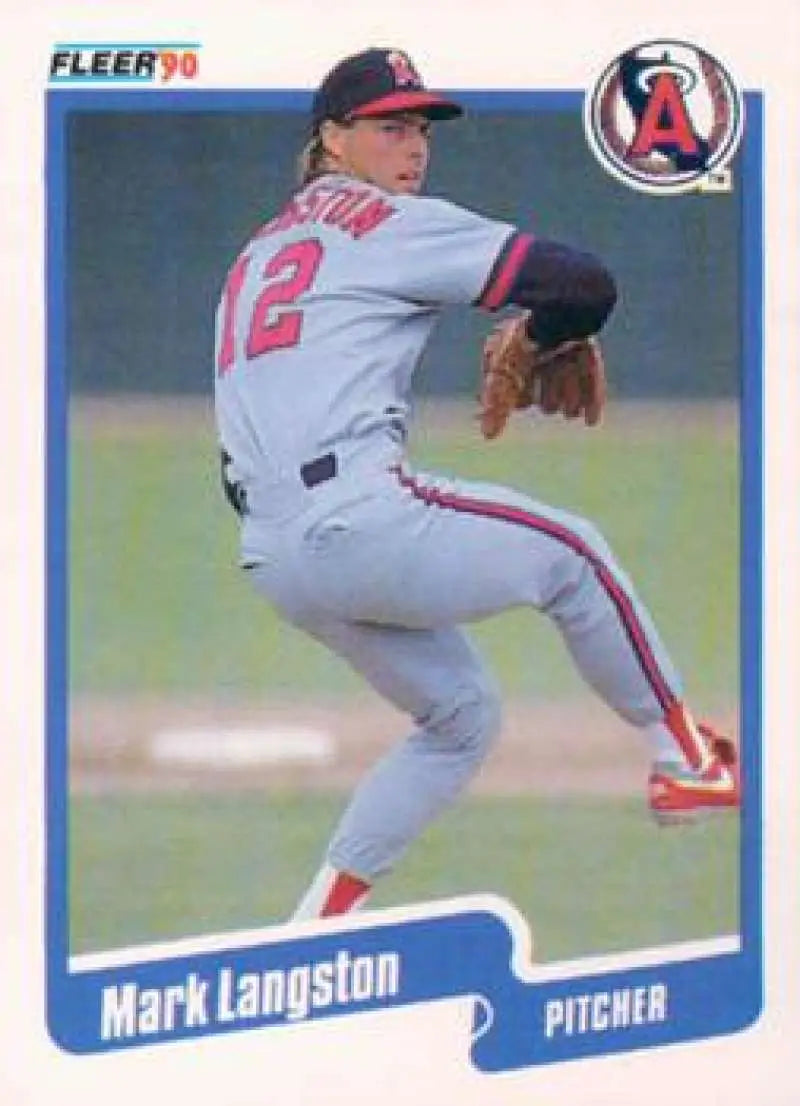 1990 Fleer Update #U-78 Mark Langston NM-MT California Angels Baseball Card - Baseball Card Single