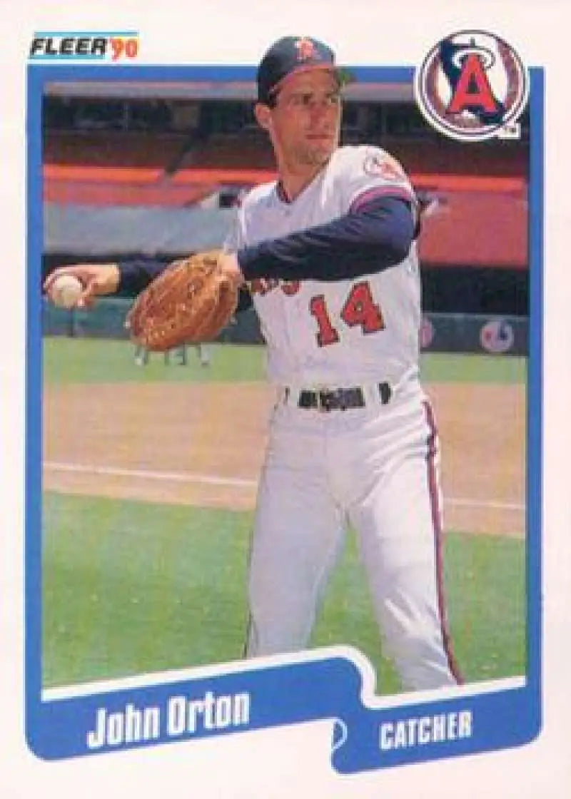 1990 Fleer Update #U-79 John Orton NM-MT California Angels Baseball Card - Baseball Card Single