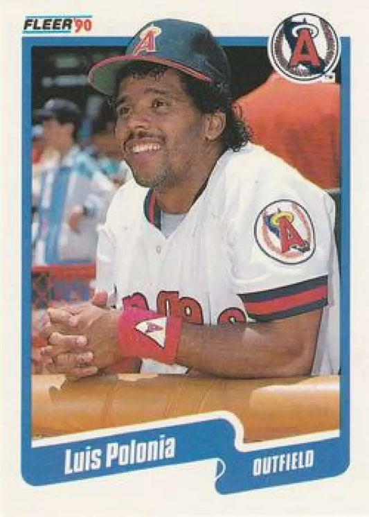 1990 Fleer Update #U-80 Luis Polonia NM-MT California Angels Baseball Card - Baseball Card Single