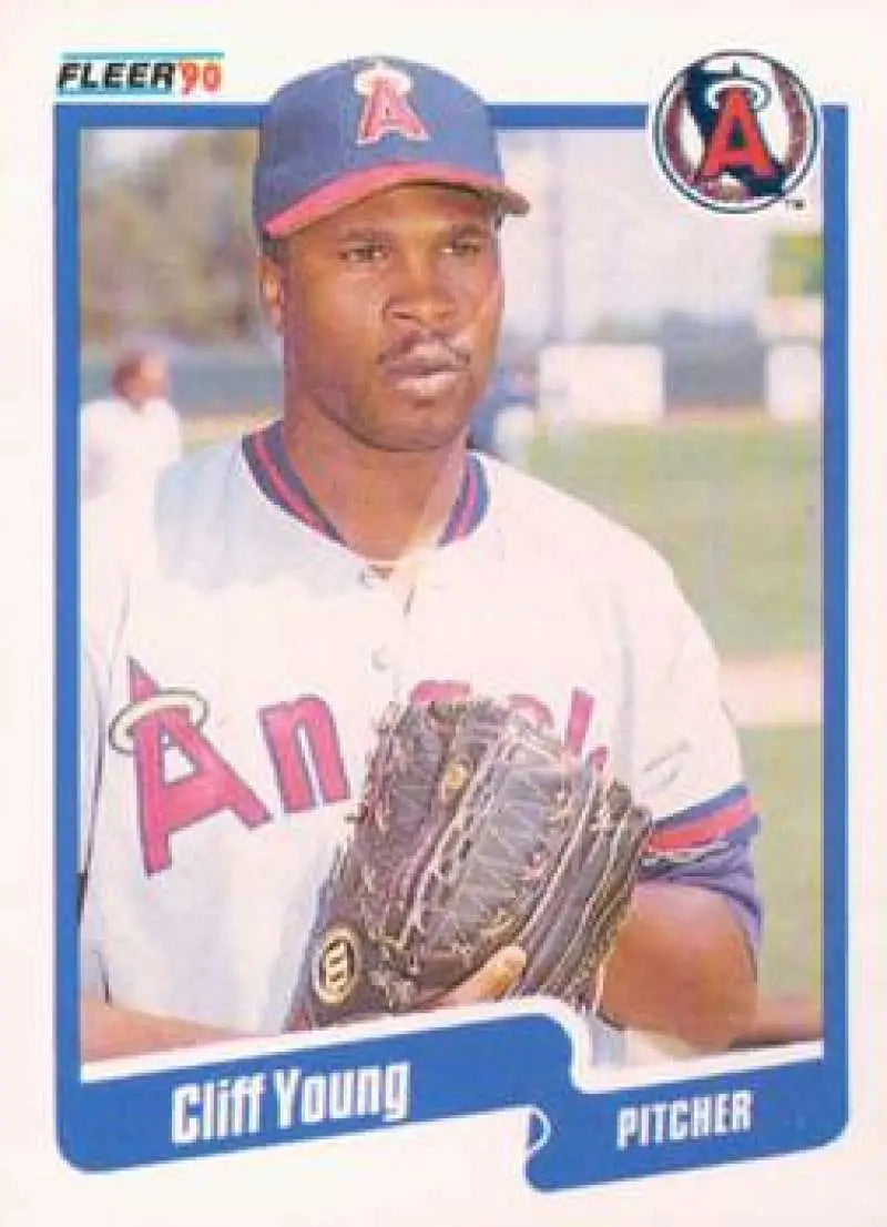 1990 Fleer Update #U-82 Cliff Young NM-MT RC Rookie California Angels Baseball Card - Baseball Card Single