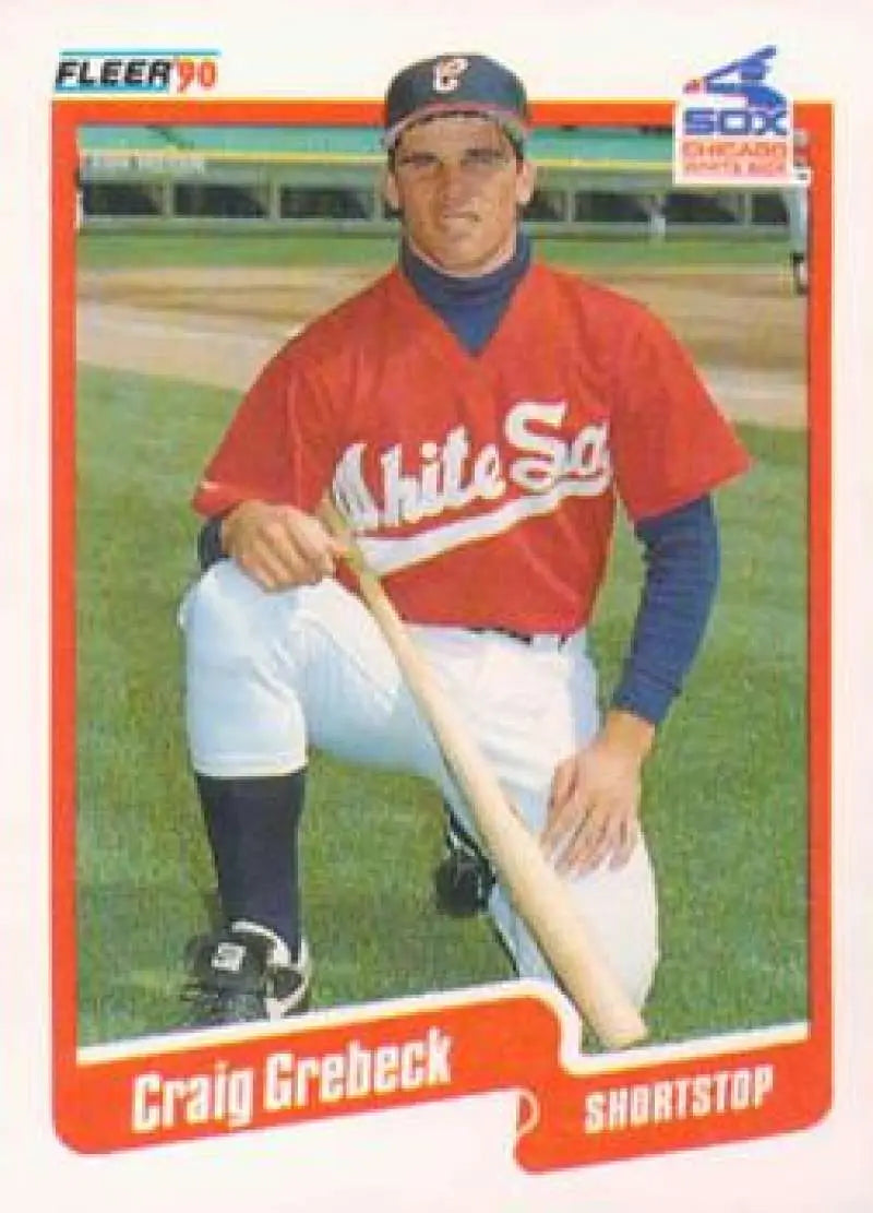 1990 Fleer Update #U-85 Craig Grebeck NM-MT RC Rookie Chicago White Sox Baseball Card - Baseball Card Single