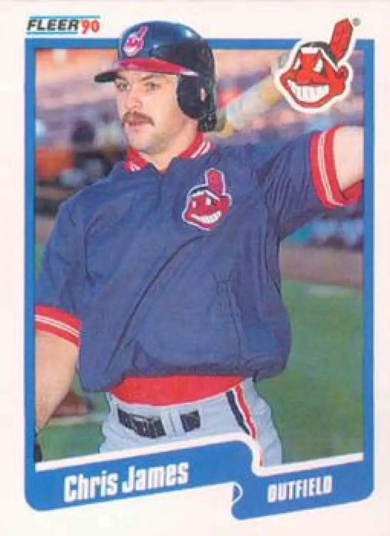 1990 Fleer Update #U-92 Chris James NM-MT Cleveland Indians Baseball Card - Baseball Card Single