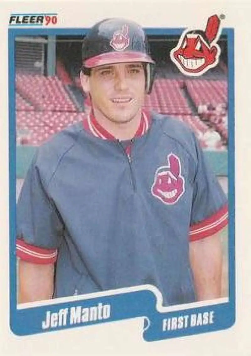 1990 Fleer Update #U-94 Jeff Manto NM-MT Cleveland Indians Baseball Card - Baseball Card Single