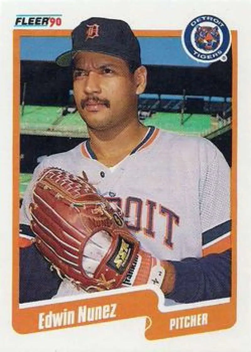1990 Fleer Update #U-98 Edwin Nunez NM-MT Detroit Tigers Baseball Card - Baseball Card Single