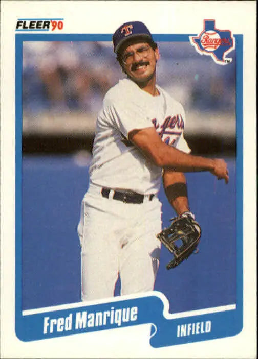 1990 Fred Manrique Fleer Baseball Card #306