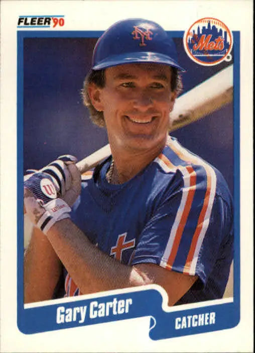 1990 Gary Carter Fleer Baseball Card #199