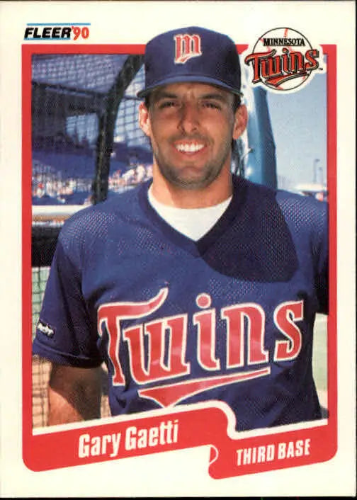 1990 Gary Gaetti Fleer Baseball Card #373 - Baseball Card Single