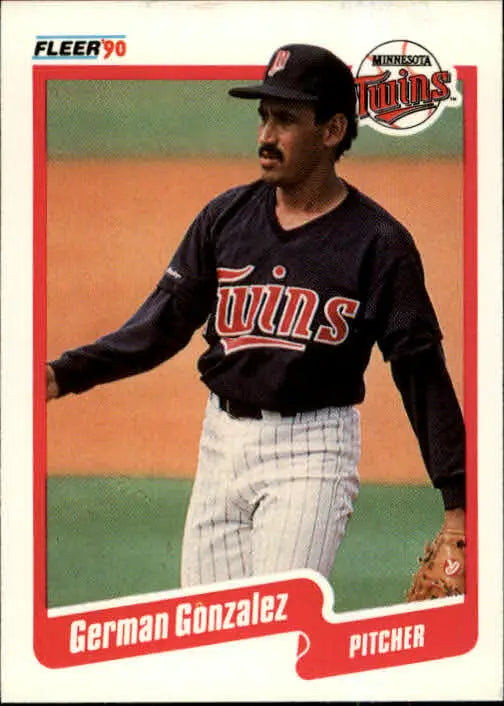 1990 German Gonzalez Fleer Baseball Card #376 - Baseball Card Single