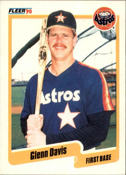 1990 Glenn Davis Fleer Baseball Card #228 - Baseball Card Single