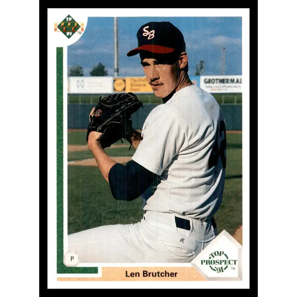 1990 Grand Slam South Bend White Sox #1 Lenny Brutcher Near Mint or Better Baseball Card - Baseball Card Single