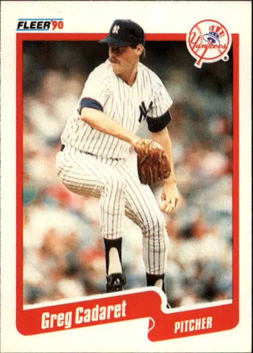 1990 Greg Cadaret Fleer Baseball Card #440 - Baseball Card Single
