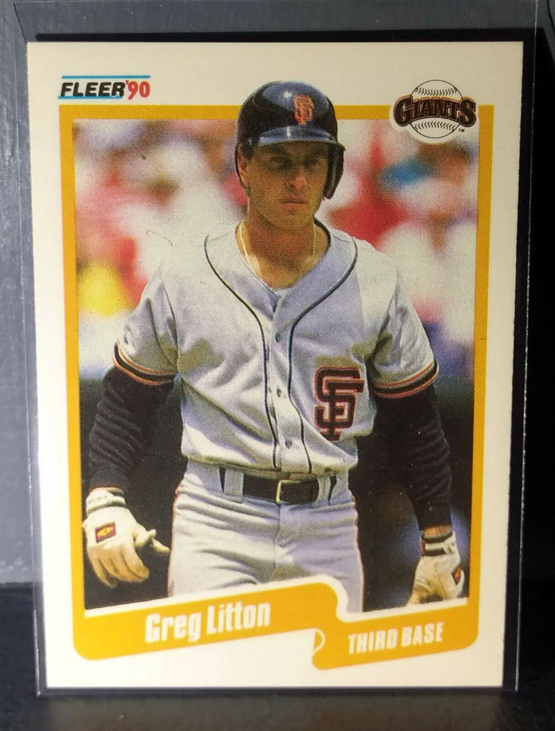 1990 Greg Litton Fleer Baseball Card #61 - Baseball Card Single