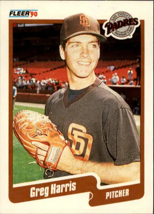 1990 Greg W. Harris Fleer Baseball Card #158 - Baseball Card Single