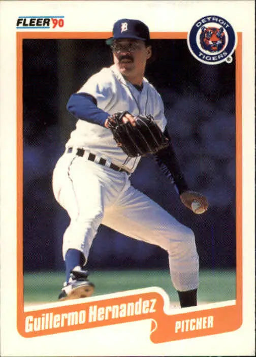1990 Guillermo Hernandez Fleer Baseball Card #605 - Baseball Card Single