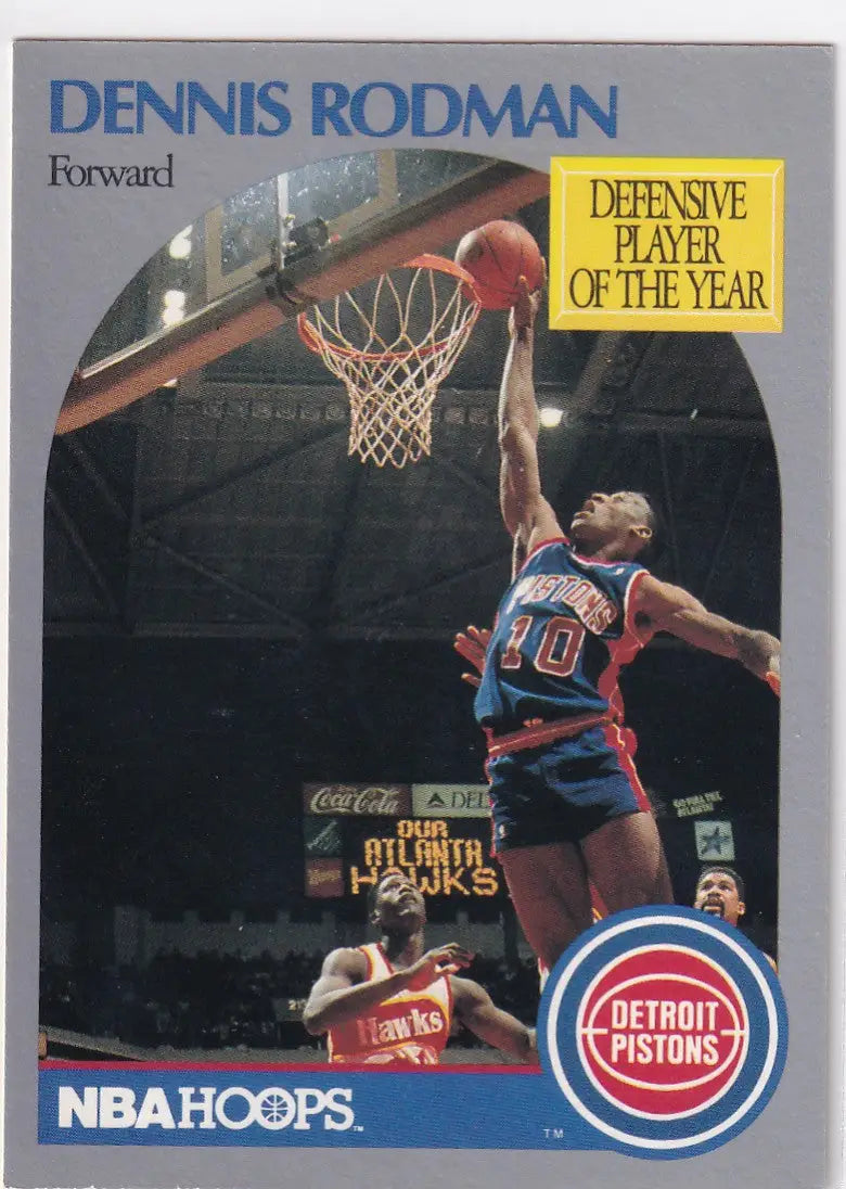 1990 HOOPS #109 DENNIS RODMAN- DETROIT PISTONS - Basketball Card Single