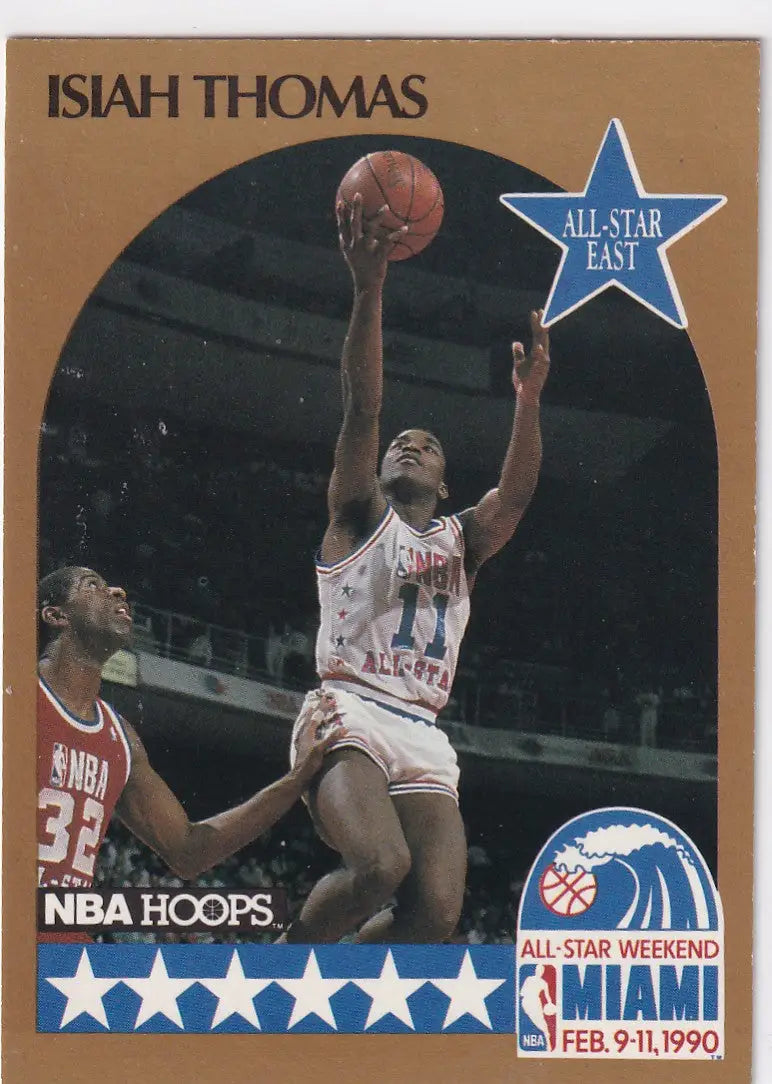 1990 HOOPS #11 ISIAH THOMAS ALL STAR- DETROIT PISTONS - Basketball Card Single