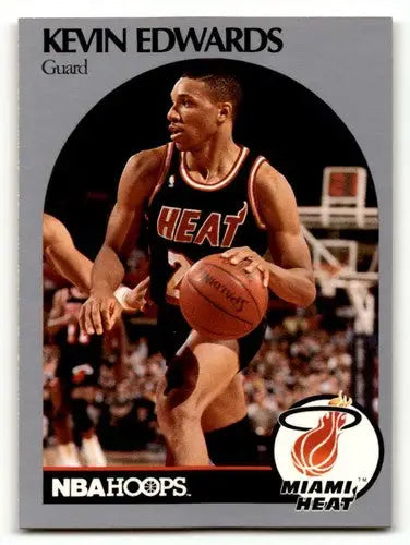 1990 Hoops #165 Kevin Edwards Miami Heat Basketball Cards NM Near Mi ID:55679 - Basketball Card Single