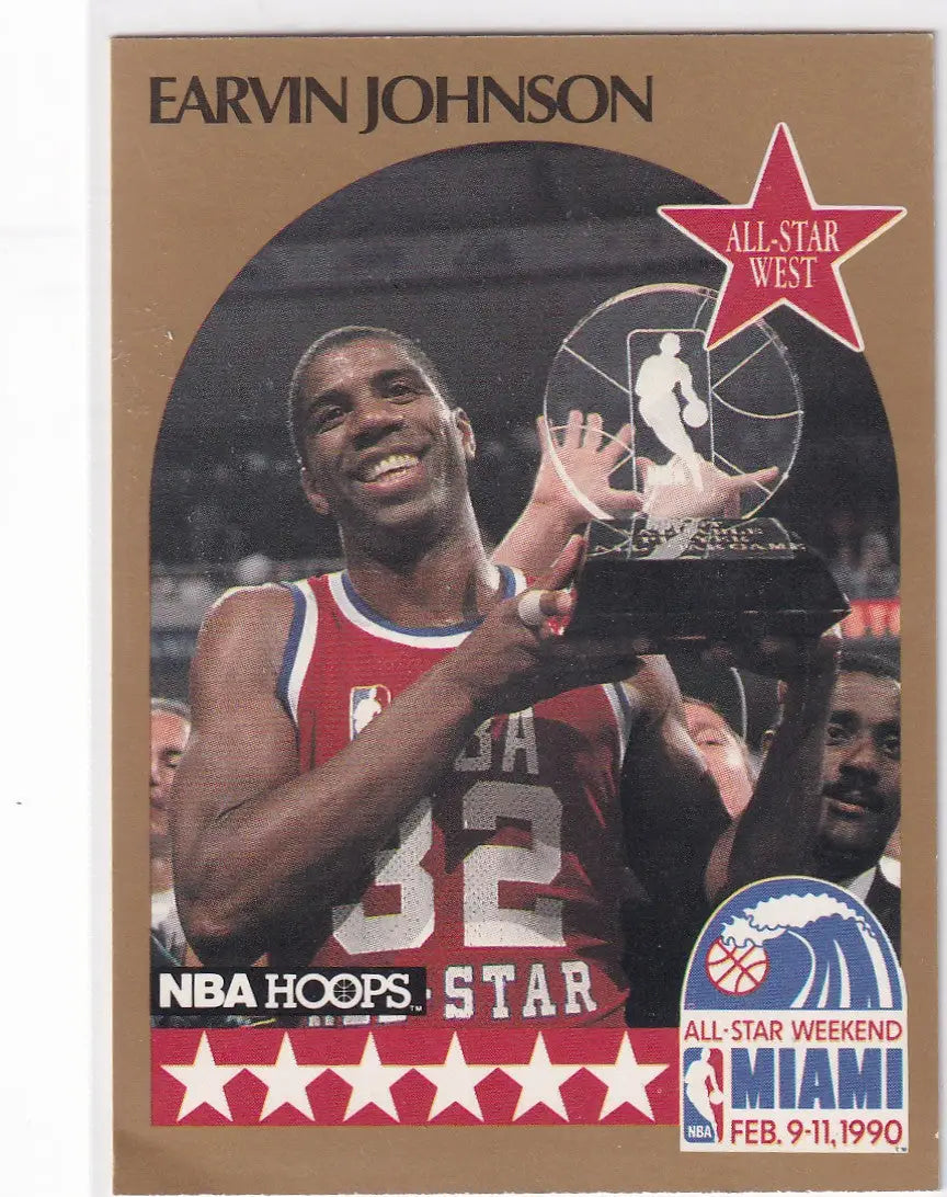 1990 HOOPS #18 EARVIN JOHNSON JR ALL STAR- LOS ANGELES LAKERS