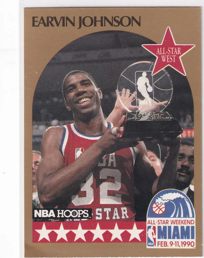1990 HOOPS #18 EARVIN JOHNSON JR ALL STAR- LOS ANGELES LAKERS